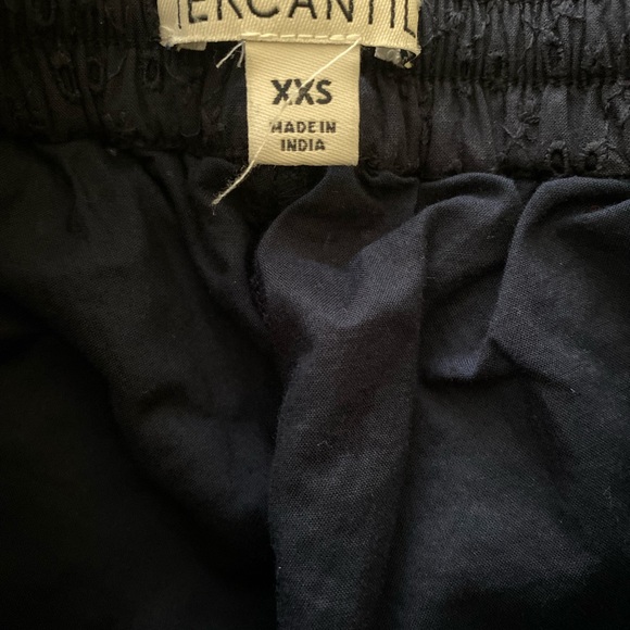 J. Crew Eyelet Women’s Pants XXS Size 27 Navy Blue Drawstring Casual 100% Cotton - Picture 5 of 8